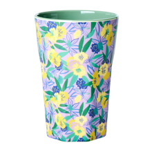 Load image into Gallery viewer, Melamine Cup in Fancy Pansy Print - Tall

