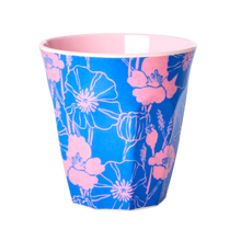 Load image into Gallery viewer, Melamine Medium Cup by Rice with Poppies Love Print
