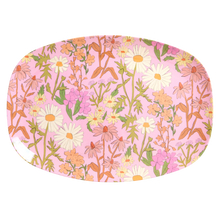 Load image into Gallery viewer, Melamine Rectangular Plate by Rice with Daisy Dearest Print
