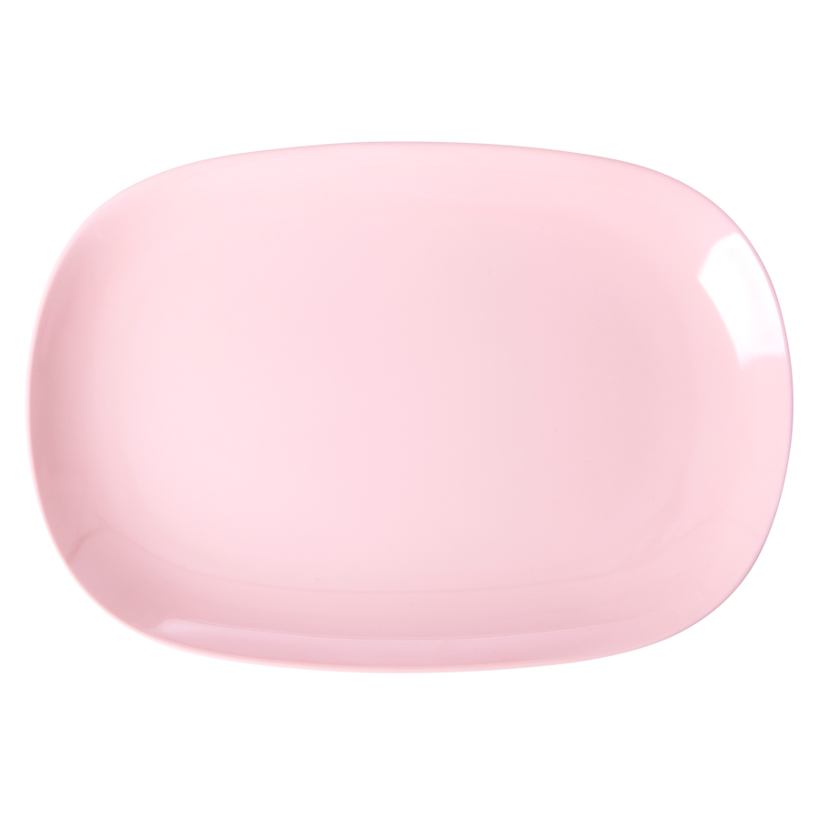 Melamine Rectangular Plate by Rice - Pink - Large