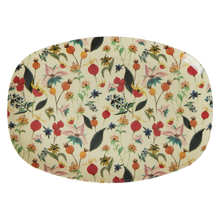 Load image into Gallery viewer, Melamine Rectangular Plate - Winter Rosebuds Print
