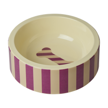 Load image into Gallery viewer, Melamine Pet Bowl - Striped Bone
