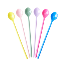 Load image into Gallery viewer, Melamine Latte Spoons by Rice in Assorted SS23 colours - bundle of 6
