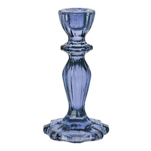 Load image into Gallery viewer, Navy Glass Candlestick
