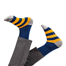 Load image into Gallery viewer, Back to School Sneaky Navy Bamboo Socks
