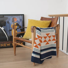 Load image into Gallery viewer, Iben Blue &amp; Orange Blanket
