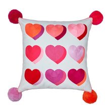 Load image into Gallery viewer, Letterpop Hearts Cushion Pink
