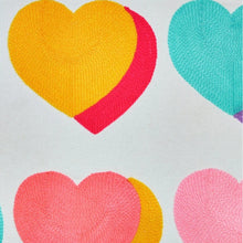 Load image into Gallery viewer, Letterpop Hearts Embroidered Cushion Multicoloured
