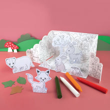 Load image into Gallery viewer, Pop Up Woodland Colouring Scene
