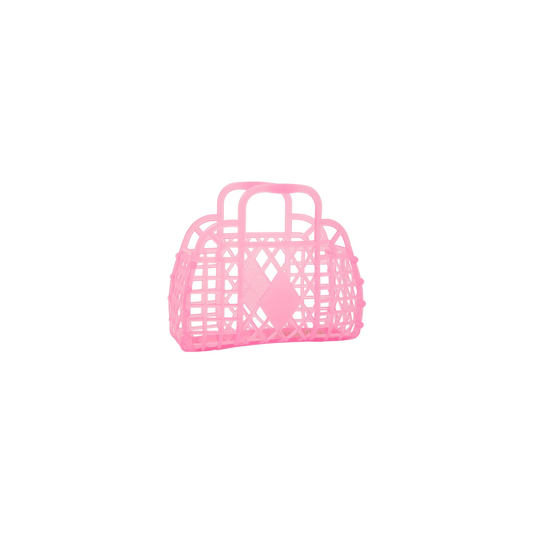 Retro Basket Jelly Bag - mini Neon Pink