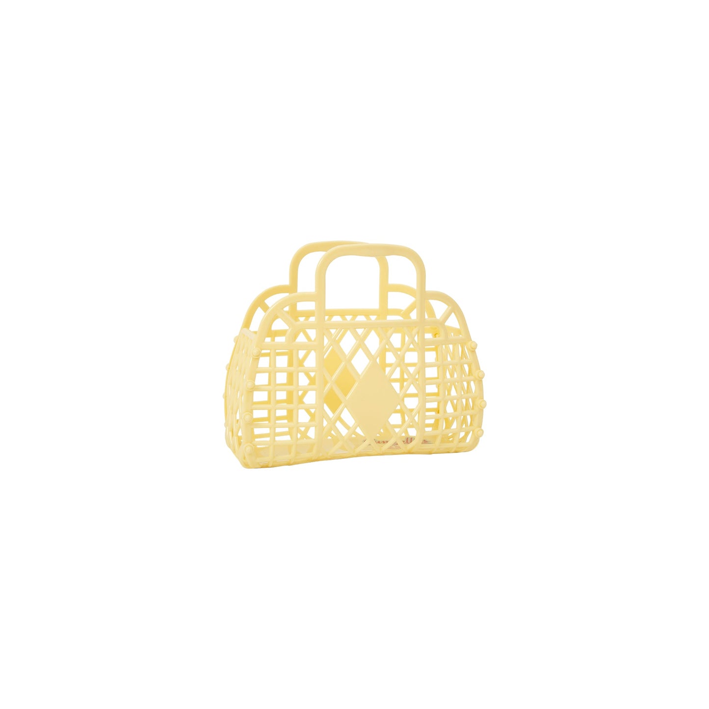 Retro Basket Jelly Basket - Mini Yellow