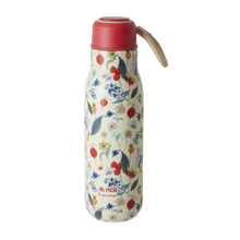 Load image into Gallery viewer, Stainless Steel Water Bottle - Winter Rosebuds Print
