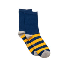 Load image into Gallery viewer, Back to School Sneaky Navy Bamboo Socks
