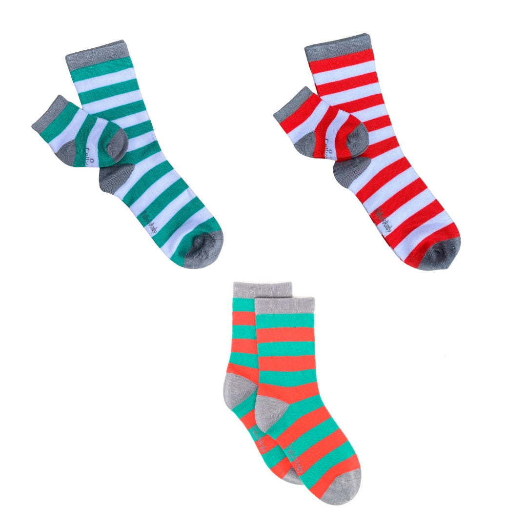 Gift Box - Set of 3 Bamboo Socks (Adult UK 6 - 9)
