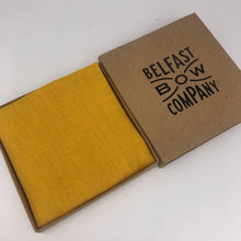 Load image into Gallery viewer, Irish Linen Pocket Square in Belfast Yellow
