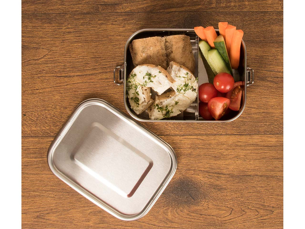 Stainless steel lunch box with separator compartment