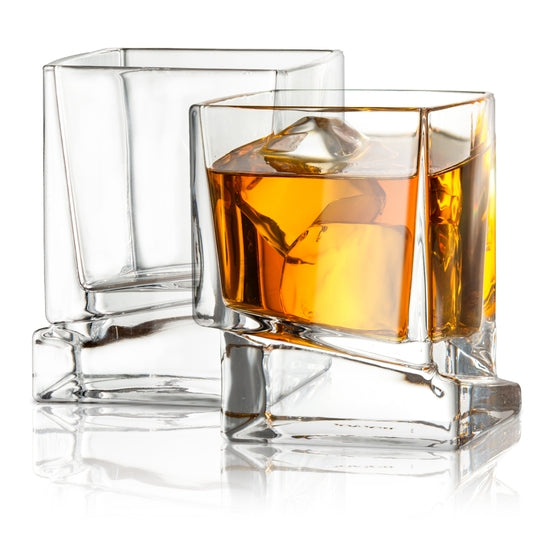 Carre Square Heavy Base Whiskey glasses - set of 2